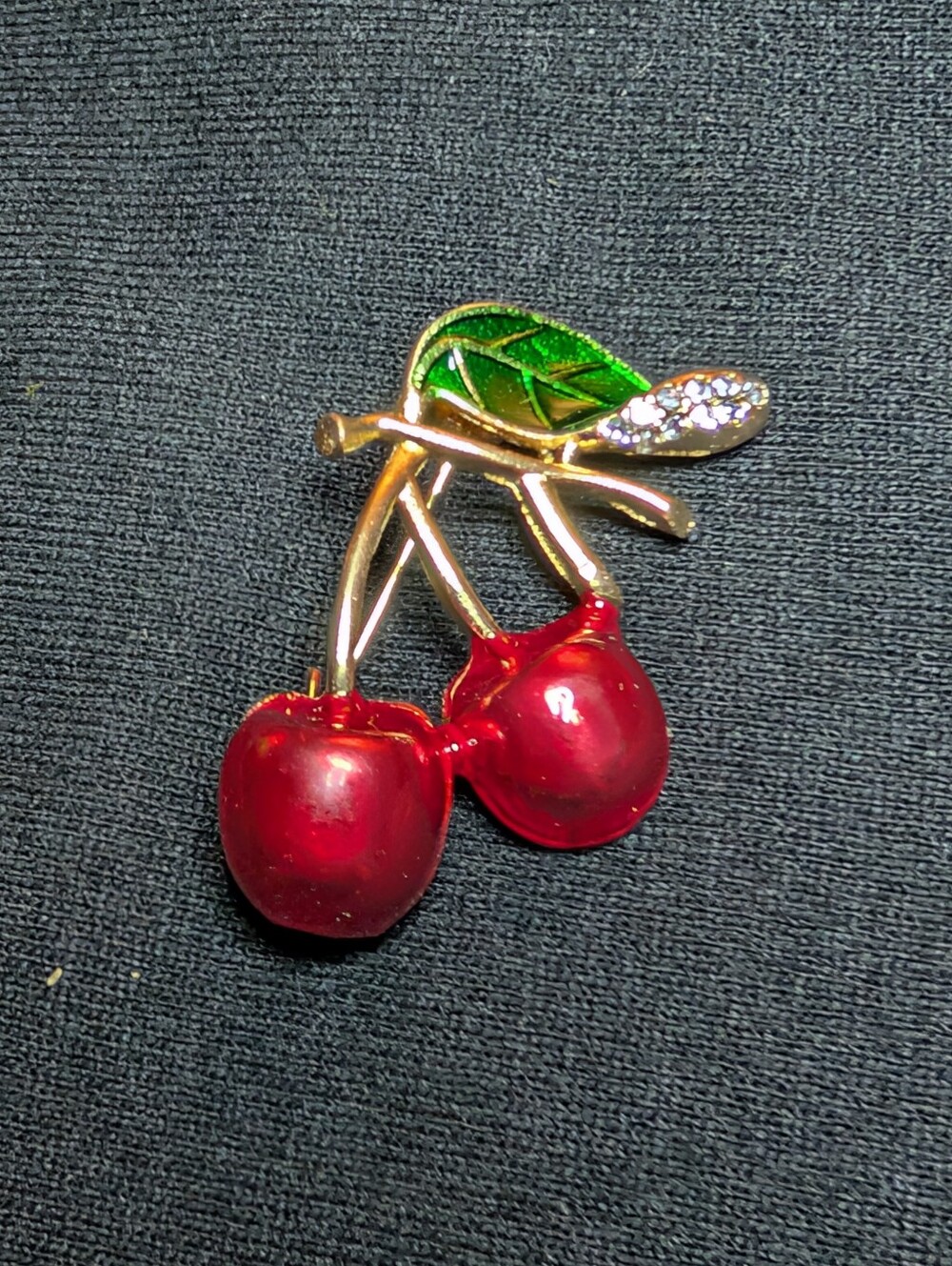 Red Cherry Enamel Brooch - Women Jewelry